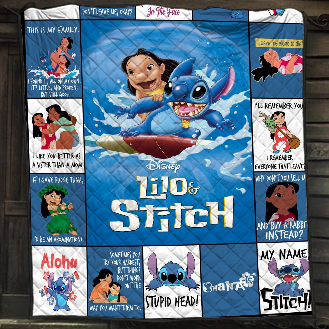 Personalized Lilo and Stitch Quilt Blanketlilo and Stitch Etsy UK