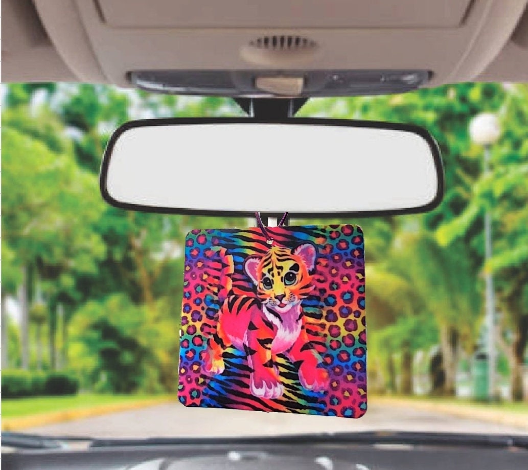 Lisa Frank Inspired Air Freshener , 90's Air Freshener, Neon Air Freshener,  Tiger Air Freshener, Animal Print Air Freshener, Retro Style 