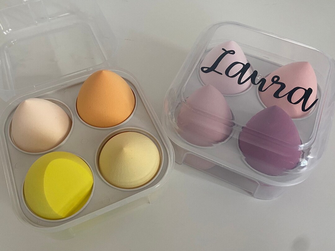 Personalised 4 Pc Beauty Blender Case / Beauty Gift / Christmas Gift