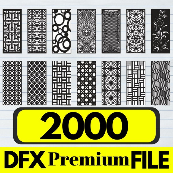 Geometric DXF Files for CNC, Laser, Cricut, Silhouette, Stencil Vector – Ready to Cut +  PDF Printable Catalog