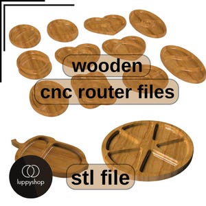 28 Trays Pack / serving plate cnc STL,DXF  file/ stl serving plate/  / 3D models files/ 3D wood cnc serving plate,nut plates