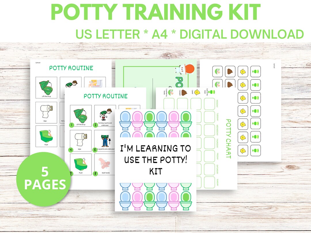 Potty Training Chart Daily Task List, Kids Reward Chart, Toddler