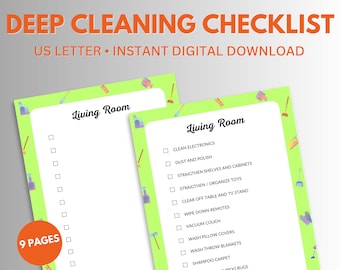 Deep Cleaning Checklist By Room, Spring Cleaning Checklist, House Chores, Cleaning List, Daily Cleaning, Printable Cleaning