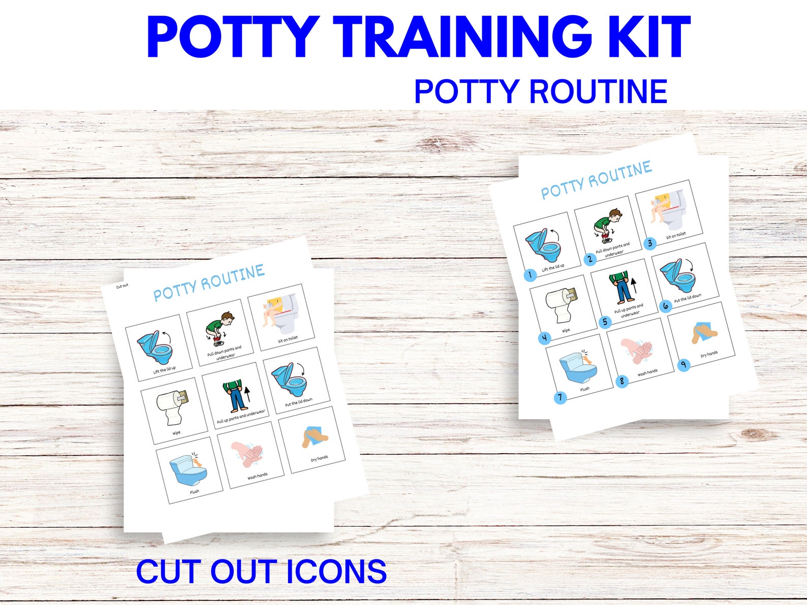 Poty Tools Potty Training Chart Teaching Tools, Kids Reward Chart, Toddler ...