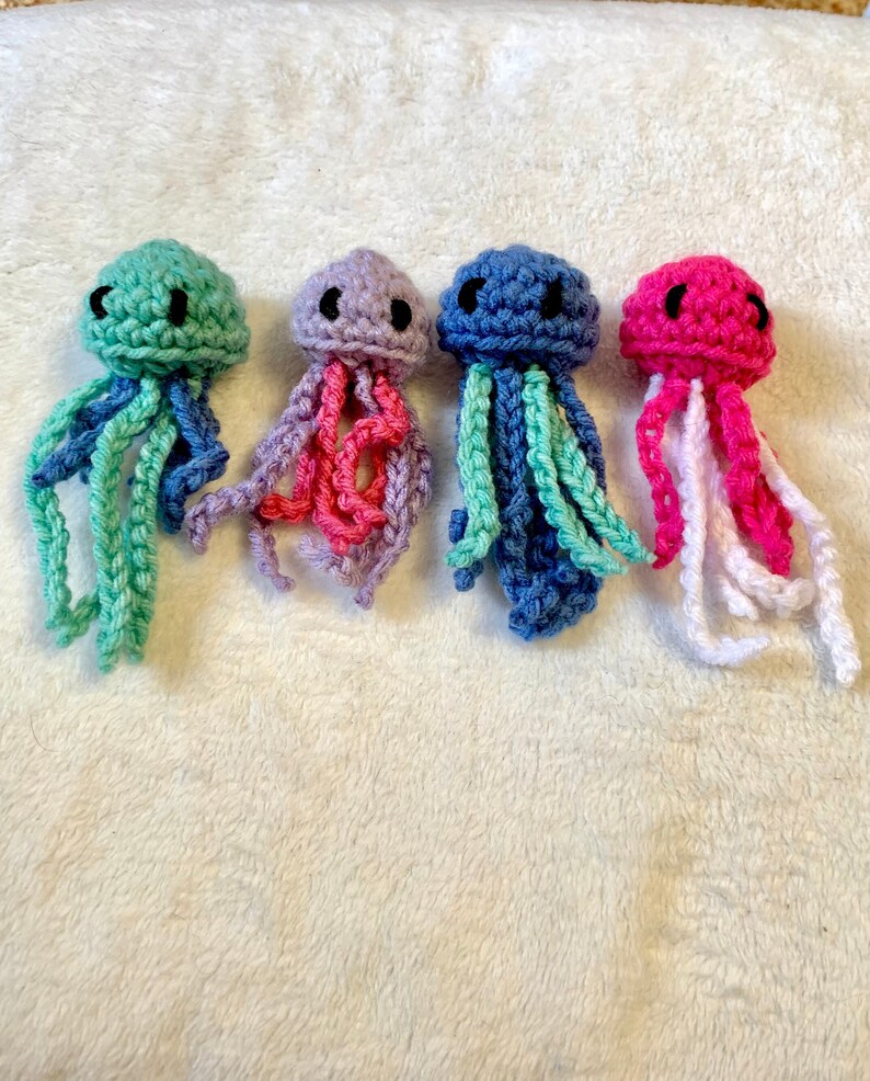 Mini Crochet Jellyfish Etsy