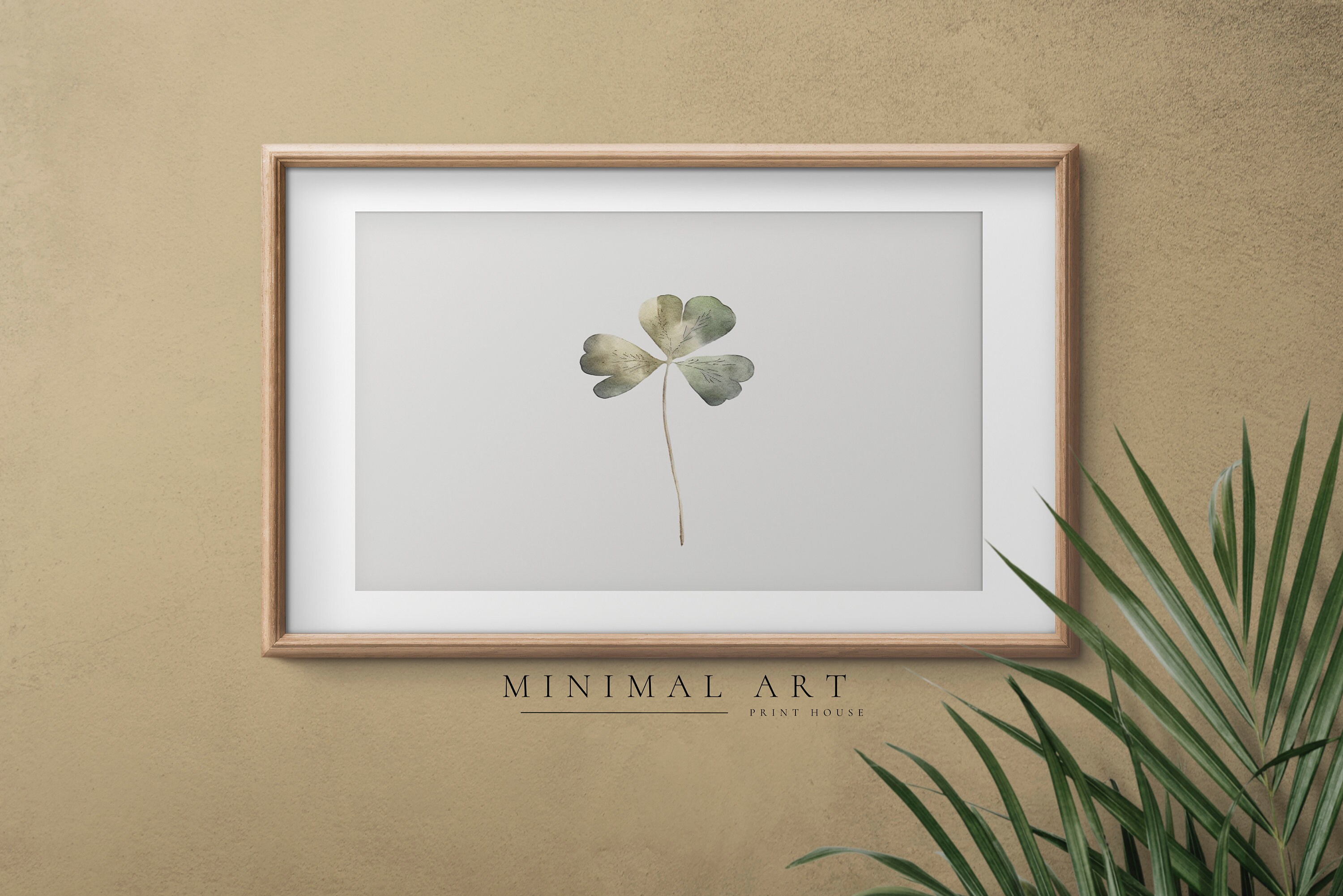3 Leaf Clover, Leaf Wall Art, Watercolor Leaves, Leaf Art, Nature Wall ...