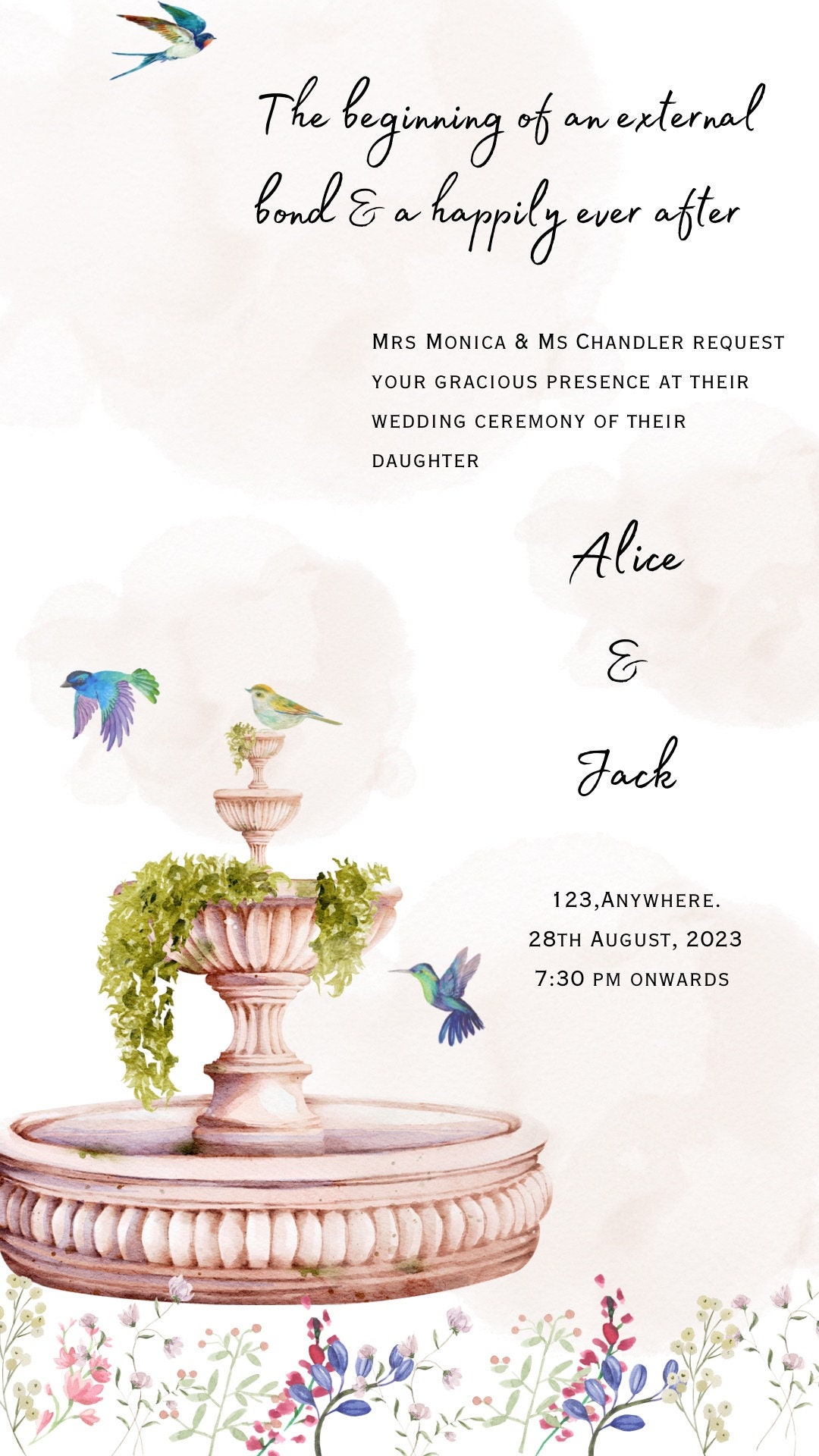 Editable Invitation Customizable Digital Invitation Design for Wedding ...