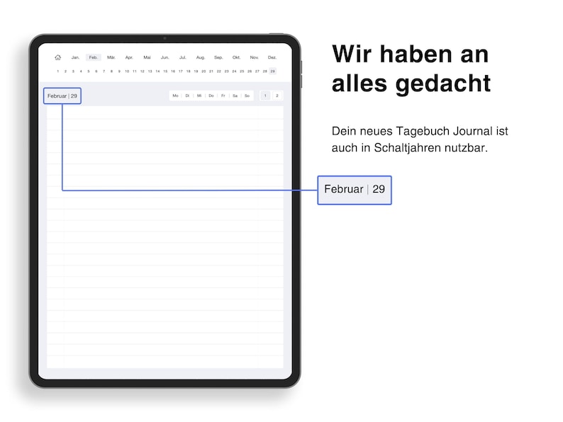 Digitales Tagebuch Journal PDF auf Deutsch für GoodNotes iPad Bild 5