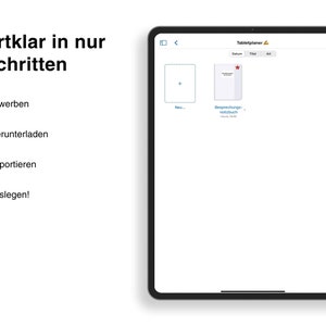 Digitales Notizbuch für Besprechungen & Meetings auf Deutsch für GoodNotes iPad Bild 8