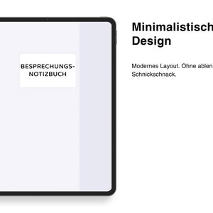 Digitales Notizbuch für Besprechungen & Meetings auf Deutsch für GoodNotes iPad Bild 7