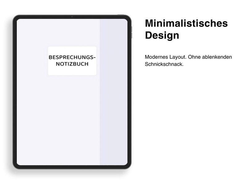 Digitales Notizbuch für Besprechungen & Meetings auf Deutsch für GoodNotes iPad zdjęcie 7