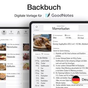 Digitales Backbuch PDF zum Selberschreiben auf Deutsch für GoodNotes Bild 1