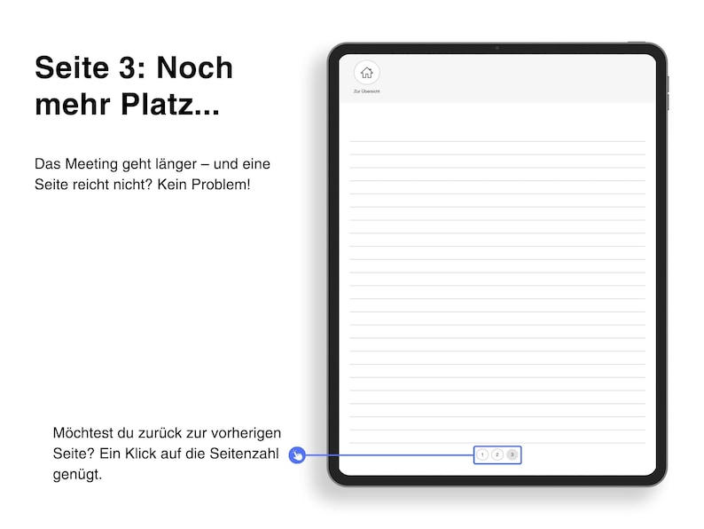 Digitales Notizbuch für Besprechungen & Meetings auf Deutsch für GoodNotes iPad zdjęcie 6