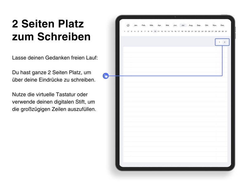 Digitales Tagebuch Journal PDF auf Deutsch für GoodNotes iPad Bild 4