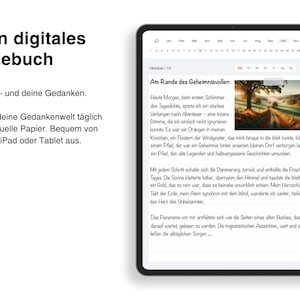 Digitales Tagebuch Journal PDF auf Deutsch für GoodNotes iPad Bild 2