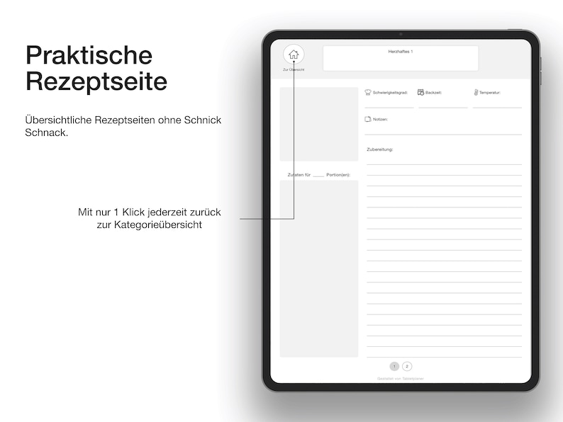 Digitales Backbuch PDF zum Selberschreiben auf Deutsch für GoodNotes image 4