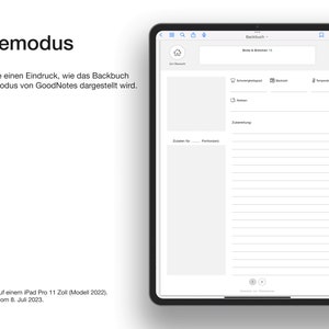 Digitales Backbuch PDF zum Selberschreiben auf Deutsch für GoodNotes Bild 7