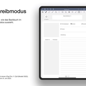 Digitales Backbuch PDF zum Selberschreiben auf Deutsch für GoodNotes image 8