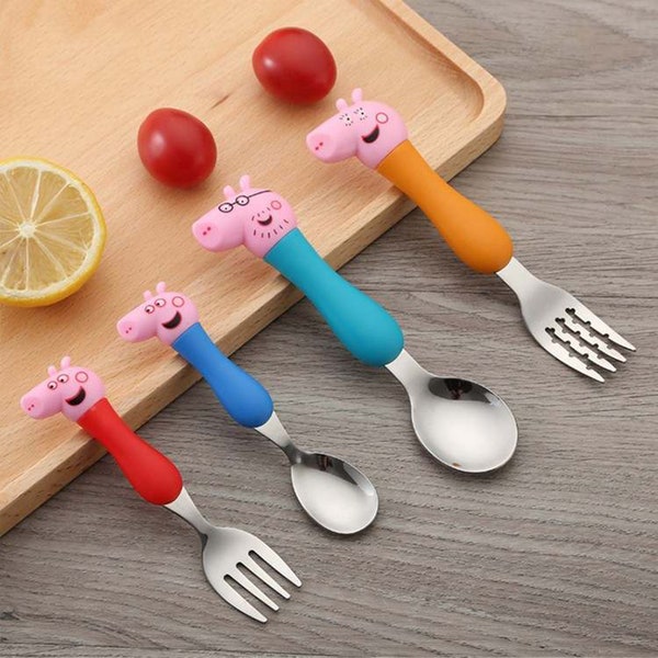 4PCS  Pig Utensil set | Perfect Gift For Kids | Perfect Birthday Gift | Kids Utensil | Great way to enjoy meal time (Fast and Free Shipping)