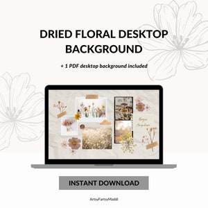 Dried Floral Vintage Aesthetic Desktop Background PDF