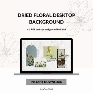 Dried Floral Minimalist Desktop Background PDF