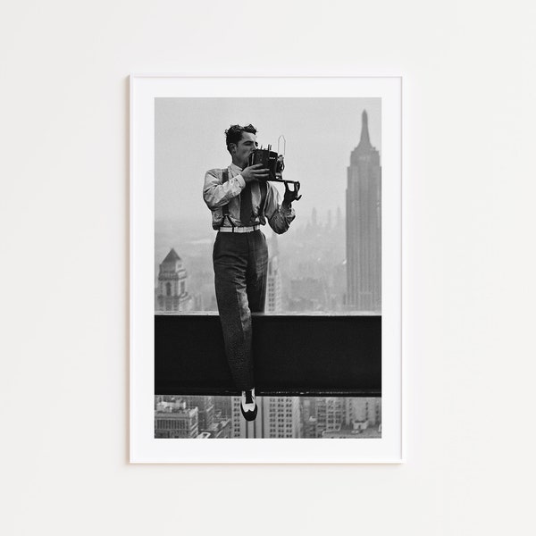 Charles C. Ebbets Druck, Lunch Atop A Skyscraper, Kultige Fotos, Schwarz Weiß Fotografie Drucke, Vintage Wandkunst, Fine Art Fotos