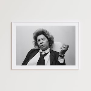 Toni Morrison, Black and White Photography Prints, Toni Morrison Poster, Photography Wall Art, Toni Morrison Print, Framed Art