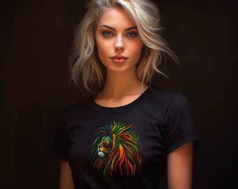 Rasta T-Shirt, Jamaica T-Shirt, Reggae Lion T-Shirt, Reggae T-Shirt,