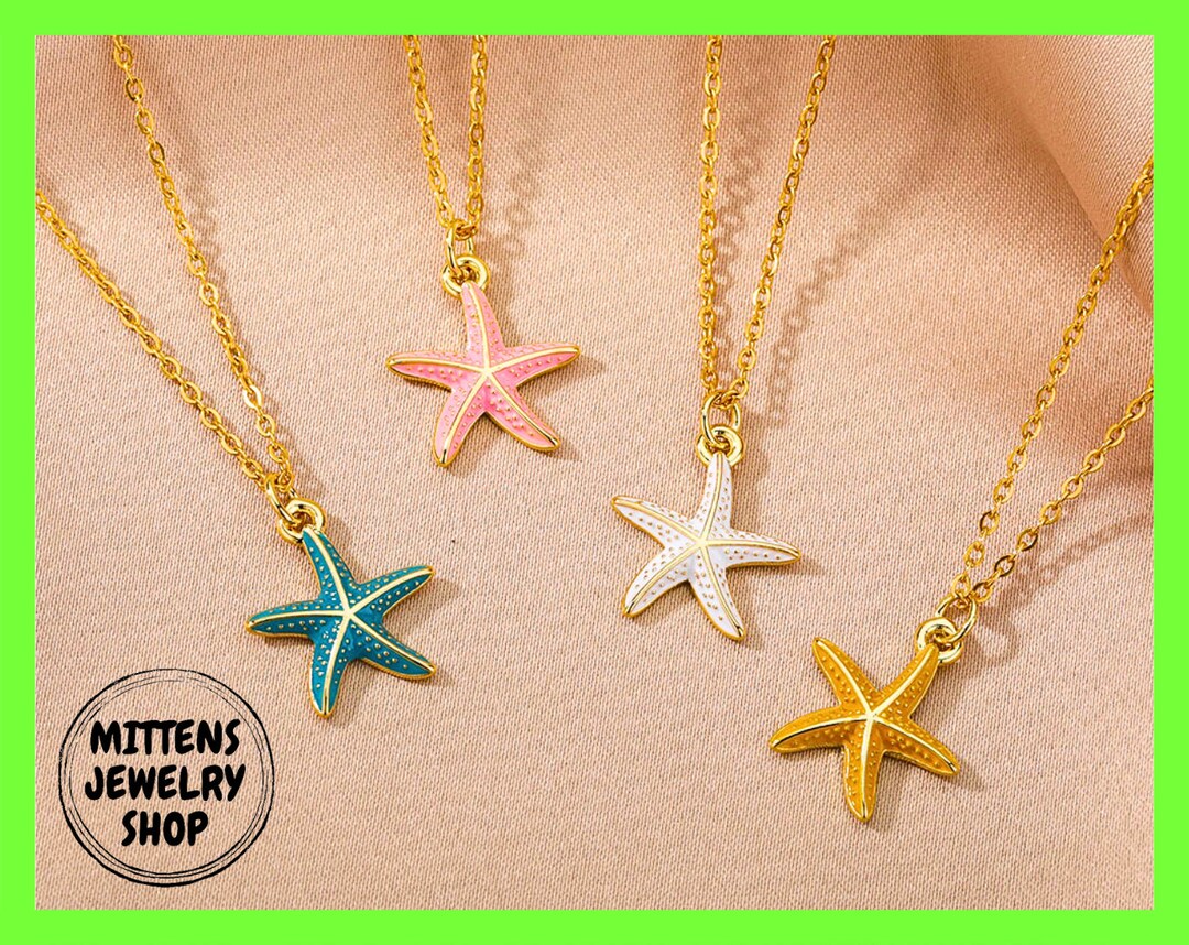 Starfish Necklace Starfish Jewelry, Ocean Necklace, Summer Jewelry, Ocean Animals, Unique