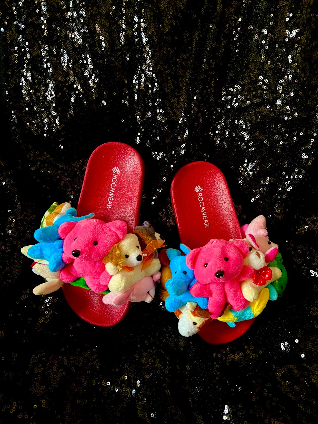 Adult Size W/6 Y/4.5 Mini Stuffed Animal Slides. Plush Teddy Etsy