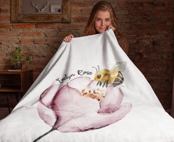 Bumble bee throw blanket cheap