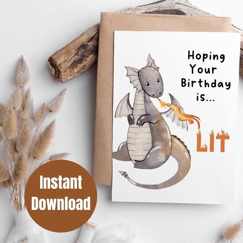 Free Printable Birthday Cards Dragons