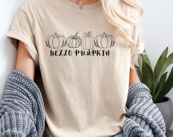 pumpkin t-shirt, fall shirt, Pumpkin Shirt, Fall Shirt, Halloween Shirt, Thanksgiving Shirt, Thankful Shirt, Pumpkin Tee, Hello Pumpkin