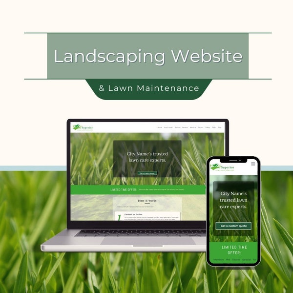 Mowing Website Template Etsy
