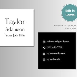 Square business card template | Minimalist design