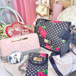 NWT Fushia 3D ROSE Belt or Crossbody Betsey JOHNSON Bag