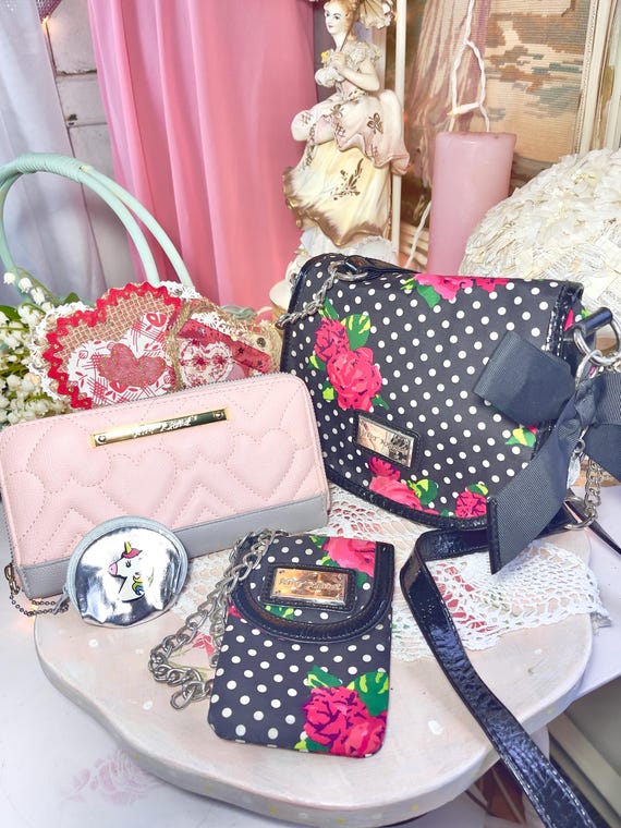 Vintage Betsey Johnson Purse Wallet Wristlet - Etsy