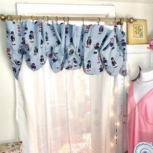 Vintage Ralph Lauren Classic Polo Teddy Bear Curtain Valance