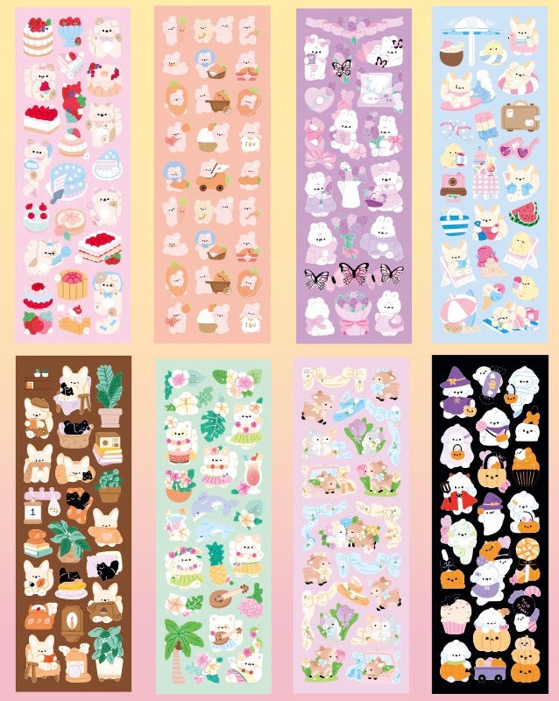 CLEARANCE!! Cute Korean Sticker Grab Bag | Polco, Bullet journal, Penpal supplies, Phone case deco, Sticker Pack, Kawaii Assorted Stickers Small dreams (8pc)