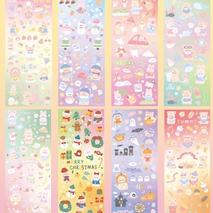 CLEARANCE!! Cute Korean Sticker Grab Bag | Polco, Bullet journal, Penpal supplies, Phone case deco, Sticker Pack, Kawaii Assorted Stickers Special days (8pc)
