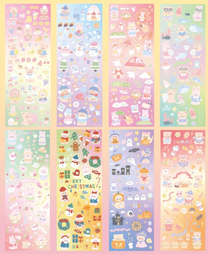 CLEARANCE!! Cute Korean Sticker Grab Bag | Polco, Bullet journal, Penpal supplies, Phone case deco, Sticker Pack, Kawaii Assorted Stickers Special days (8pc)