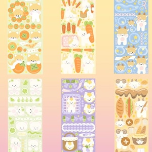CLEARANCE!! Cute Korean Sticker Grab Bag | Polco, Bullet journal, Penpal supplies, Phone case deco, Sticker Pack, Kawaii Assorted Stickers Animal farm (6pc)