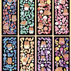 CLEARANCE!! Cute Korean Sticker Grab Bag | Polco, Bullet journal, Penpal supplies, Phone case deco, Sticker Pack, Kawaii Assorted Stickers Confetti bear (8pc)