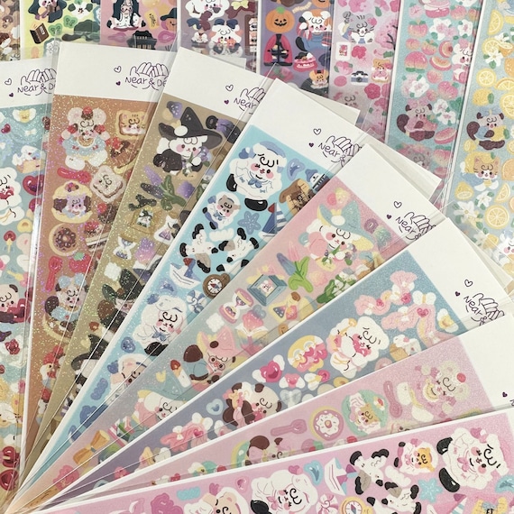 CLEARANCE Cute Cartoon Sticker | Korean Sticker Polco, Bullet journal, Penpal supplies, Phone case deco, Sticker Pack, Kawaii Assorted Kpop