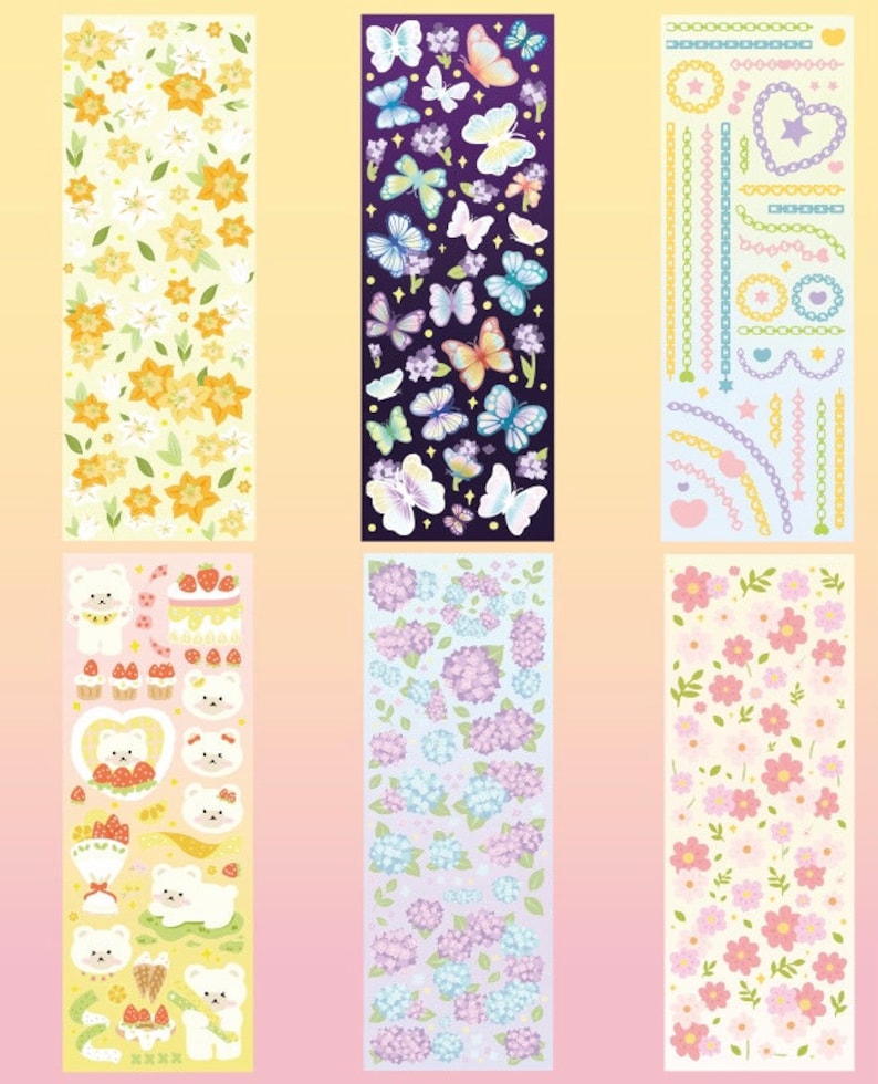 CLEARANCE!! Cute Korean Sticker Grab Bag | Polco, Bullet journal, Penpal supplies, Phone case deco, Sticker Pack, Kawaii Assorted Stickers Assorted deco (6pc)