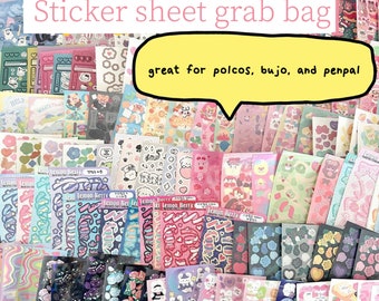 CLEARANCE!! Cute Korean Sticker Grab Bag | Polco, Bullet journal, Penpal supplies, Phone case deco, Sticker Pack, Kawaii Assorted Stickers