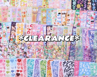 CLEARANCE!! Cute Korean Sticker Grab Bag | Polco, Bullet journal, Penpal supplies, Phone case deco, Sticker Pack, Kawaii Assorted Stickers