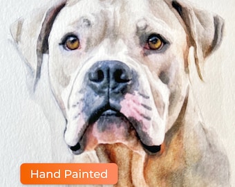 Hand-Painted Pet Portrait From Photo, Custom Watercolor Art, Made to Order Dog & Cat Painting, Family Pet Illustration, Customized