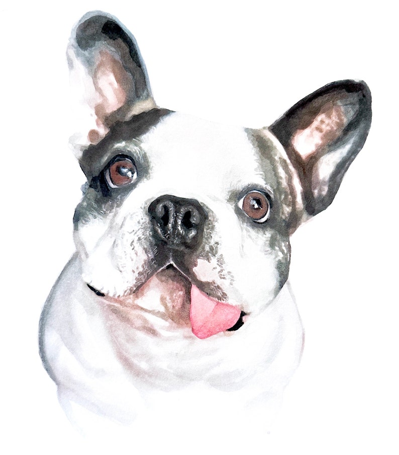 Hand-Painted Pet Portrait From Photo, Custom Watercolor Art, Made to Order Dog & Cat Painting, Family Pet Illustration, Customized image 8