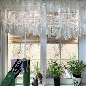 French Filet Lace Curtain Pair - Etsy